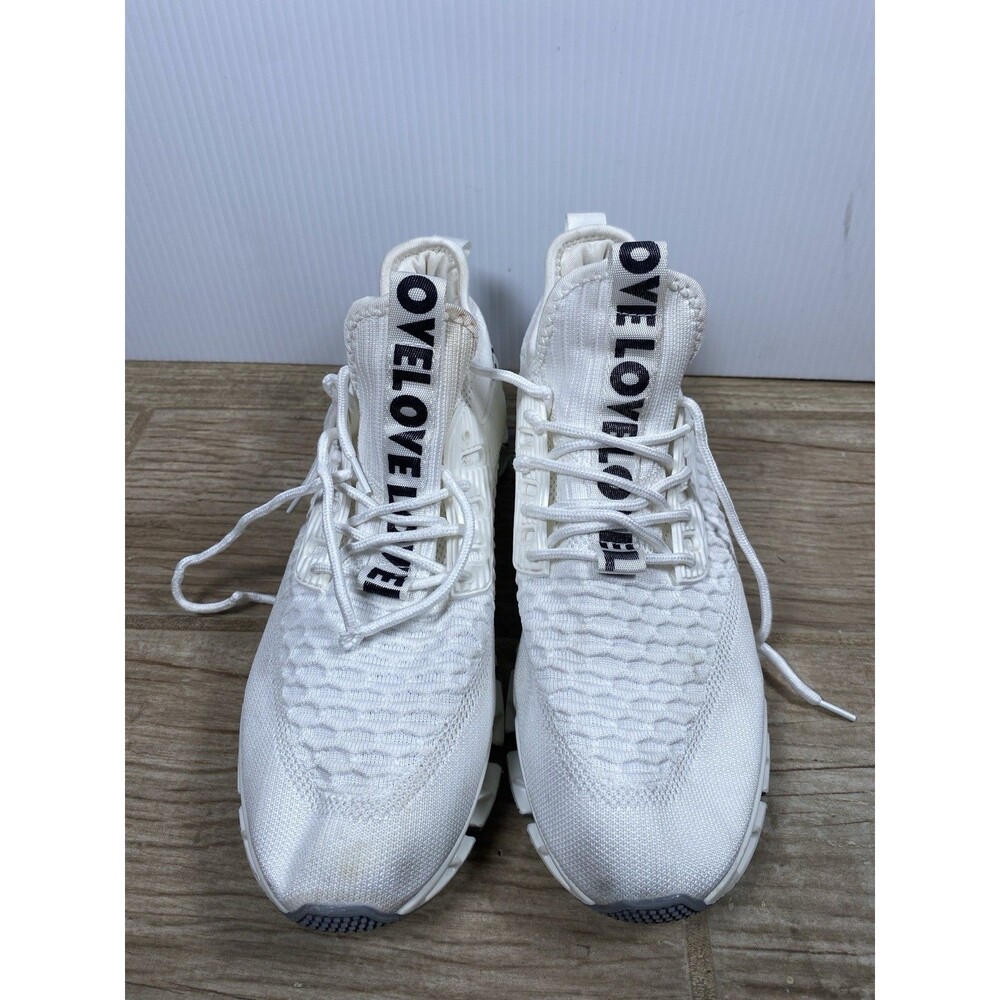 Men’s White Fashion Sneakers Size 10-10.5 Chunky Sole “LOVE” Streetwear Style